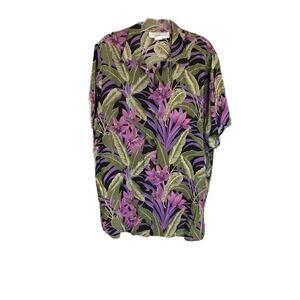 Vintage Hawaiian Shirt 14/16 Button down Dress Barn luau Summer Beach